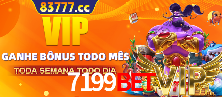 Banner promocional do 7199BET oferecendo 100% de recompensas adicionais contínuas para quem fizer o login diário (Daily sign-in), com um mascote de coelho.